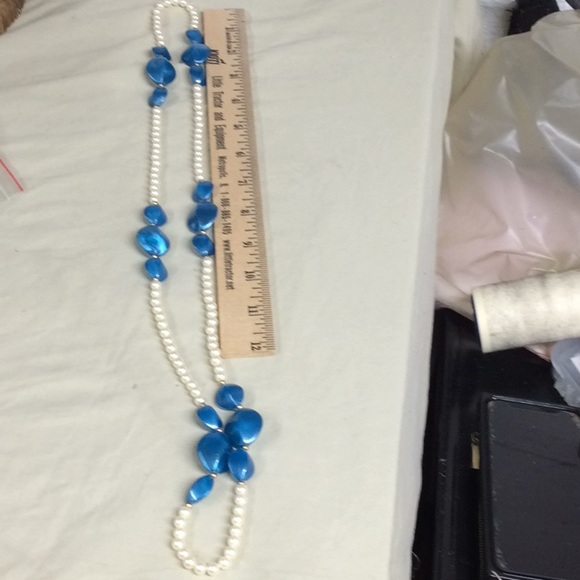 NWT Red Black silver necklace with earrings - Picture 5 of 6